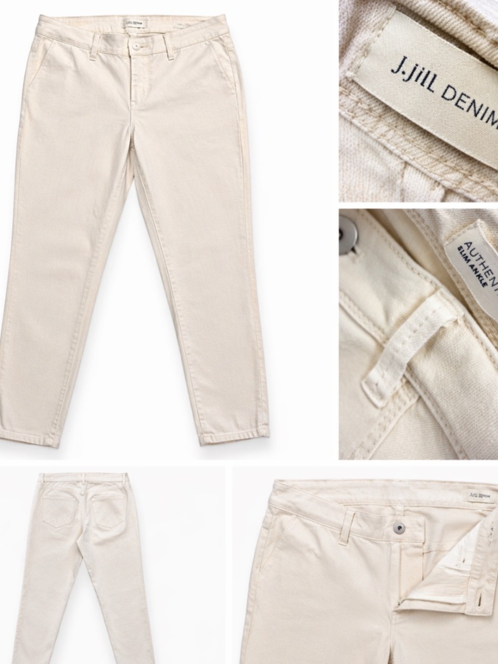 J. Jill Denim Cream/Tan Jeans Label Detail